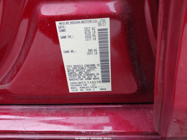 1N4AL3AP2JC114158 Nissan 2018