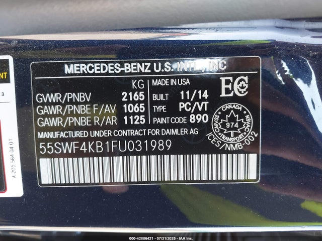 55SWF4KB1FU031989 Mercedes-Benz C-Class