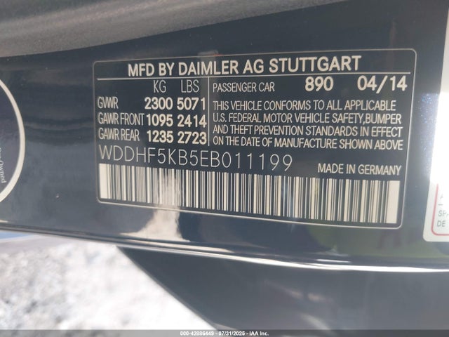 Mercedes-Benz E-Class 2014 WDDHF5KB5EB011199 Image 9