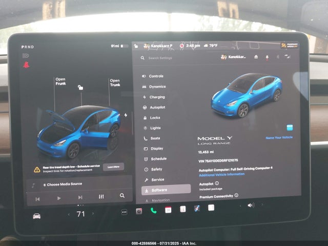 2024 TESLA MODEL Y 7SAYGDED5RF121075 Photo 6