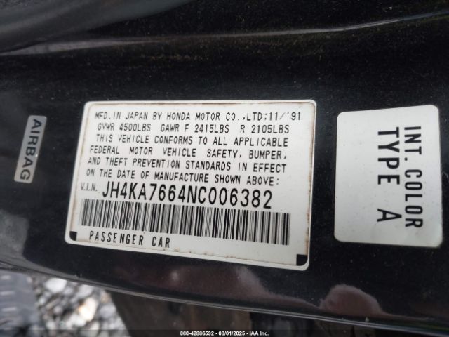 1992 ACURA LEGEND JH4KA7664NC006382 Photo 8