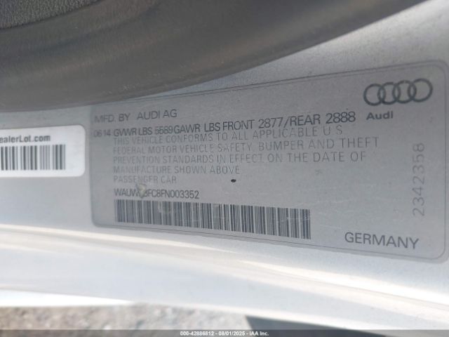 2015 AUDI S7 WAUW2BFC8FN003352 Photo 8