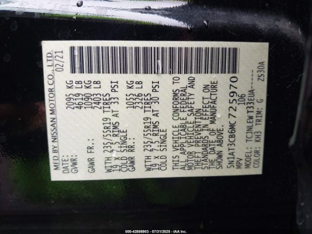 2021 NISSAN ROGUE 5N1AT3CB6MC725970 Photo 8