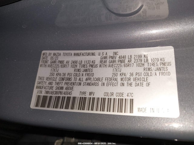 Mazda py 2023 7MMVABCMXPN148845 Image 9