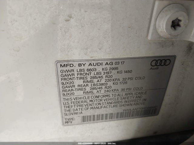 2017 AUDI Q7 WA1LAAF70HD049461 Photo 8
