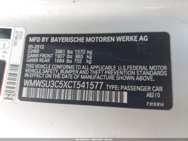 2012 MINI COOPER WMWSU3C5XCT541577 Photo 8