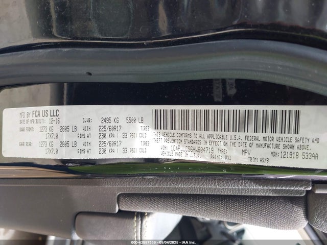 Jeep 2017 2017 1C4PJLCS6HW604719 Image 9
