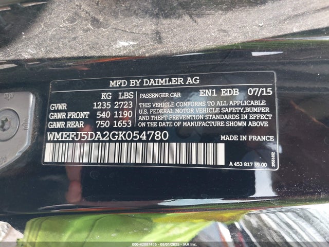 Smart Fortwo 2016 WMEFJ5DA2GK054780 Image 9
