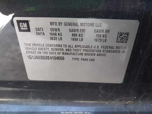 1G1JA6SG8E4194669 Chevrolet lwe