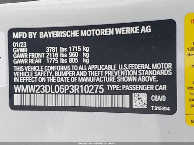 2023 MINI CONVERTIBLE WMW23DL06P3R10275 Photo 8