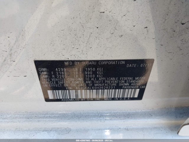 4S3GKAL60H3628231 Subaru na
