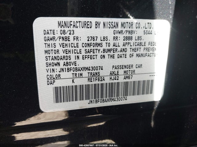 Nissan motor 2024 JN1BF0BAXRM430074 Image 9