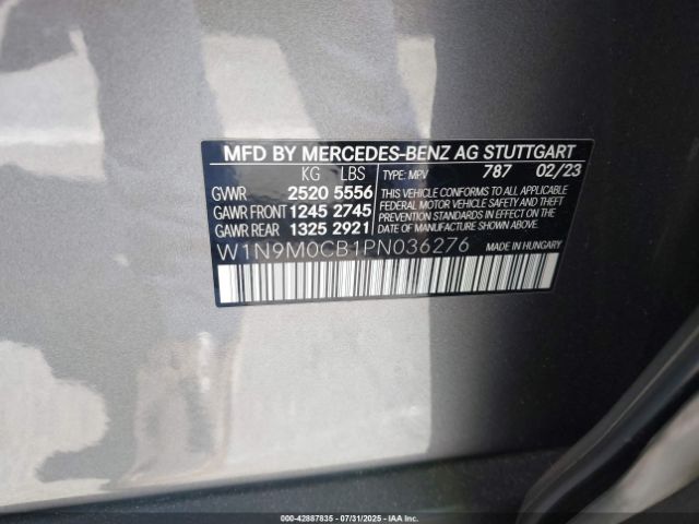 2023 MERCEDES-BENZ EQB 250 SUV W1N9M0CB1PN036276 Photo 8