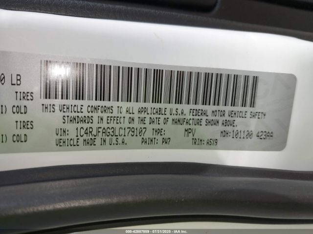 2020 JEEP GRAND CHEROKEE 1C4RJFAG3LC179107 Photo 8