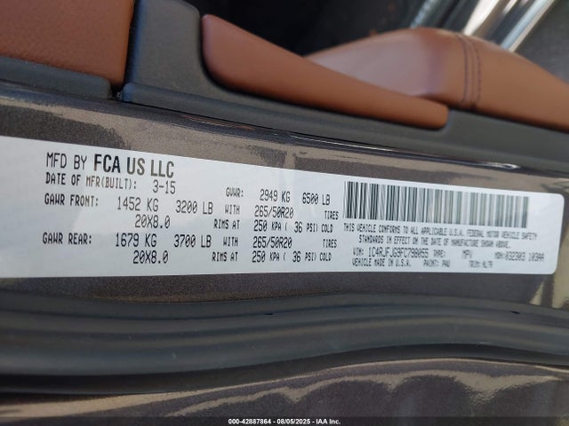 Jeep 2015 2015 1C4RJFJG9FC798055 Image 9