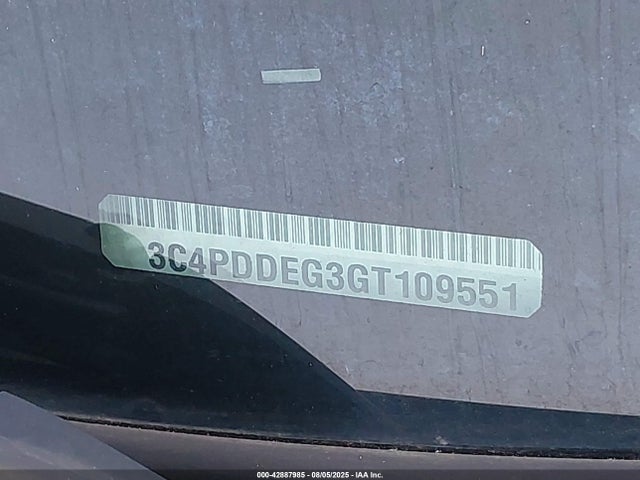 3C4PDDEG3GT109551 Dodge Journey