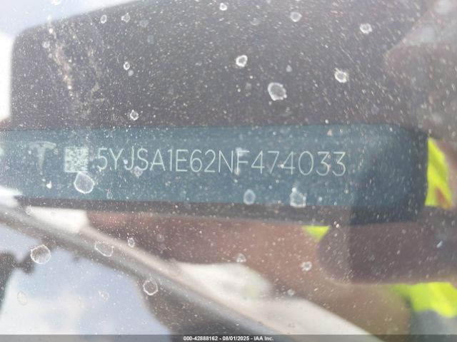 2022 TESLA MODEL S 5YJSA1E62NF474033 Photo 8