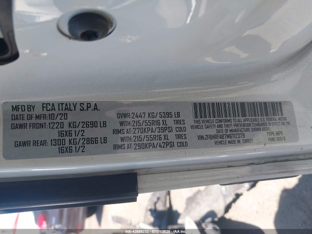 ZFBHRFAB7M6T12379 RAM Promaster City