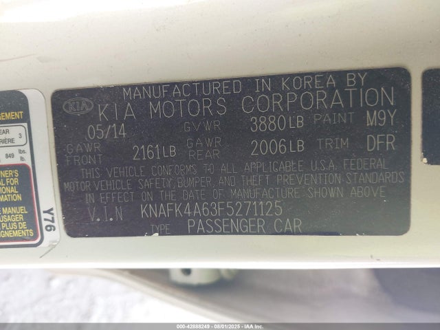 KIA dohc mpi nu 2015 KNAFK4A63F5271125 Image 9