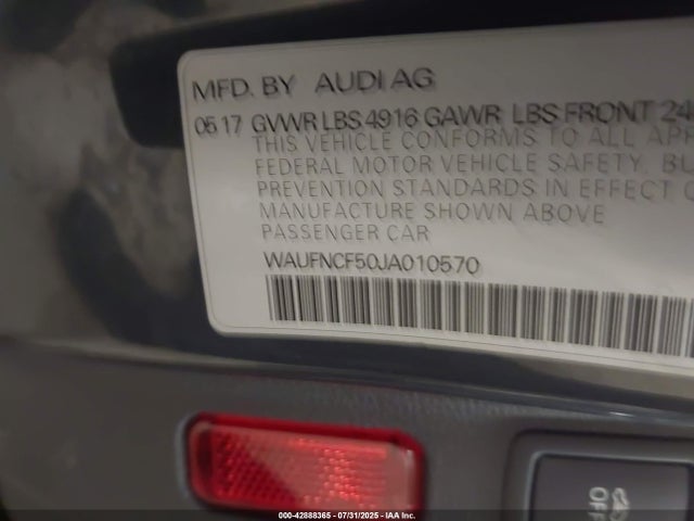 Audi A5 2018 WAUFNCF50JA010570 Image 9