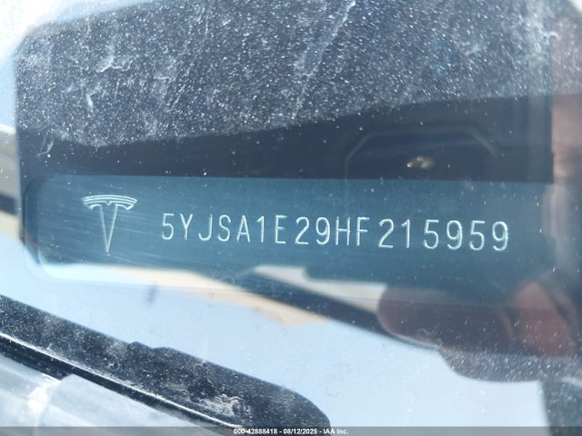 2017 TESLA MODEL S 5YJSA1E29HF215959 Photo 8