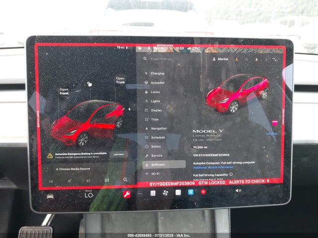 5YJYGDEE9MF203809 Tesla 2021