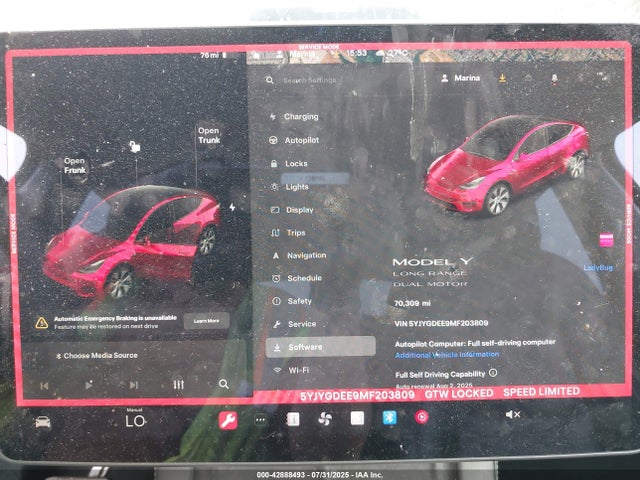 5YJYGDEE9MF203809 Tesla 2021