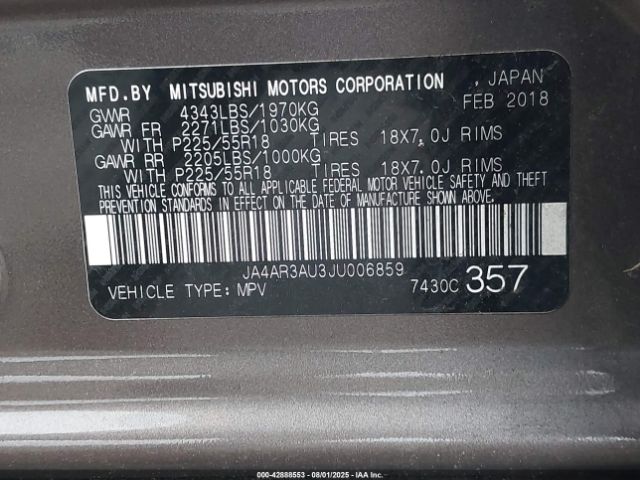 2018 MITSUBISHI OUTLANDER SPORT JA4AR3AU3JU006859 Photo 8