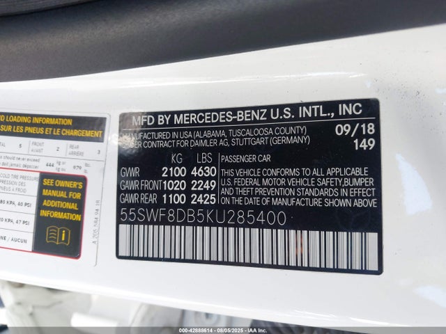 55SWF8DB5KU285400 Mercedes-Benz m264