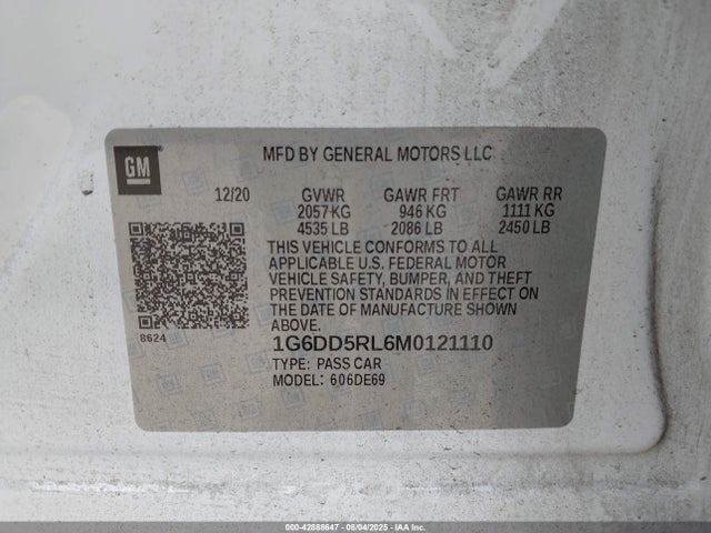 Cadillac L3b 2021 1G6DD5RL6M0121110 Image 9