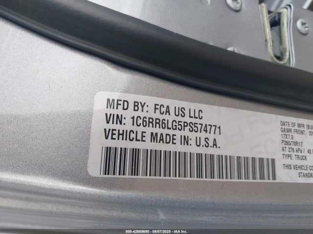 Продаж на аукціоні авто 2023 Ram 1500 Classic Slt  4x2 5'7 Box, vin: 1C6RR6LG5PS574771, номер лоту: 42888690