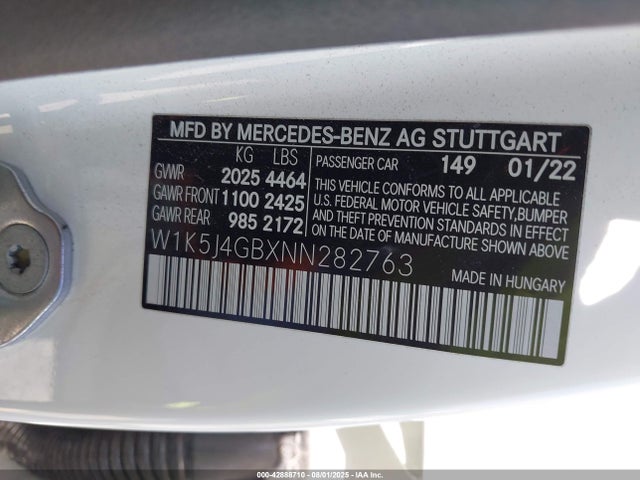 W1K5J4GBXNN282763 Mercedes-Benz m260
