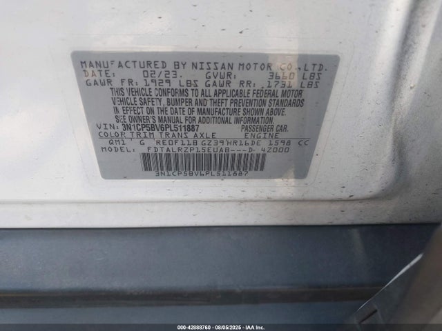 Nissan 2023 2023 3N1CP5BV6PL511887 Image 9