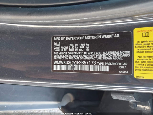2015 MINI HARDTOP WMWXU3C51F2B57173 Photo 8
