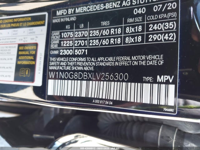 W1N0G8DBXLV256300 Mercedes-Benz m264