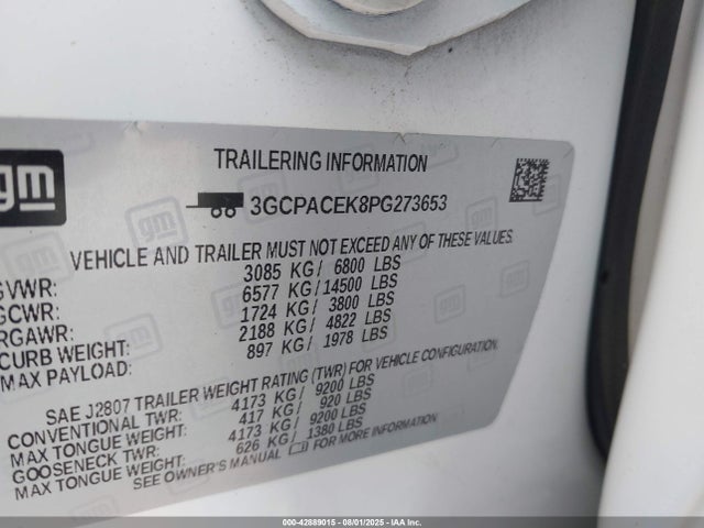 Chevrolet l3b 2023 3GCPACEK8PG273653 Image 9