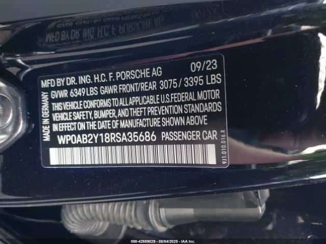 2024 PORSCHE TAYCAN WP0AB2Y18RSA35686 Photo 8