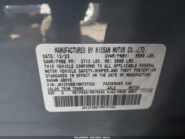 Nissan motor 2024 JN1CF0BB1RM737324 Image 9