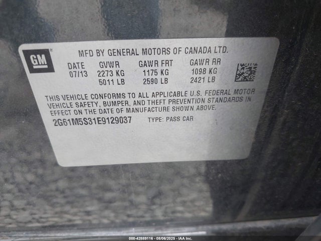 2014 CADILLAC XTS 2G61M5S31E9129037 Photo 8