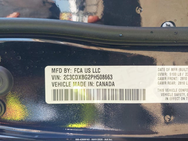 Dodge 2023 2023 2C3CDXBG2PH508663 Image 9