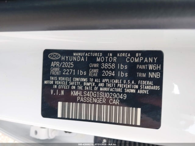 KMHLS4DG1SU029049 Hyundai mpi nu pe