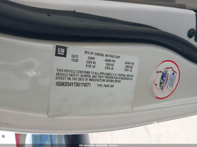 2003 CADILLAC DEVILLE 1G6KD54Y73U174271 Photo 8