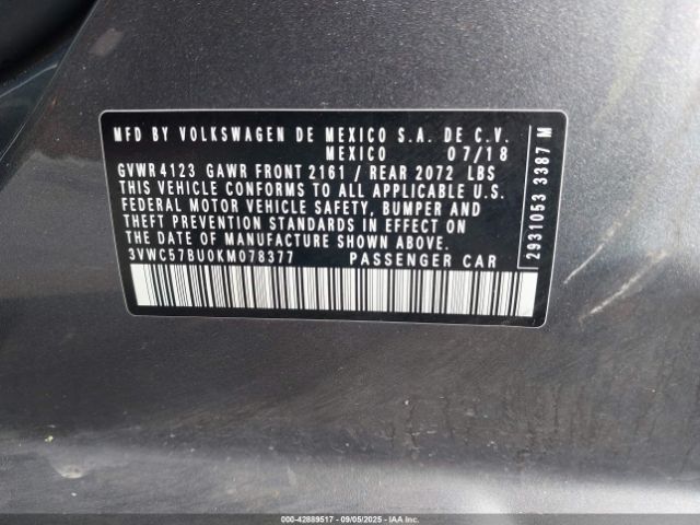 2019 VOLKSWAGEN JETTA 3VWC57BU0KM078377 Photo 8