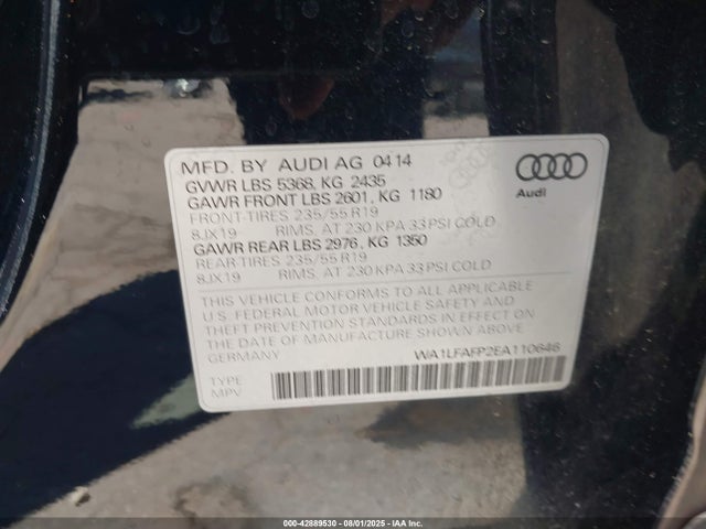 2014 AUDI Q5 WA1LFAFP2EA110646 Photo 8