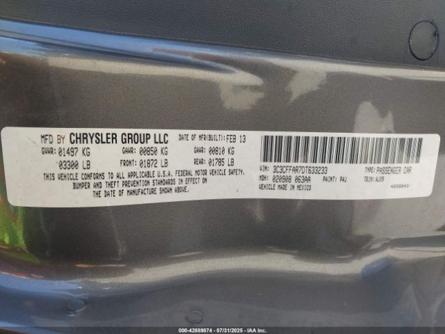 2013 FIAT 500 3C3CFFAR7DT633233 Photo 8