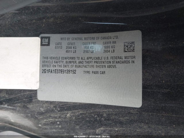 Chevrolet lfx 2014 2G1FA1E37E9128192 Image 9