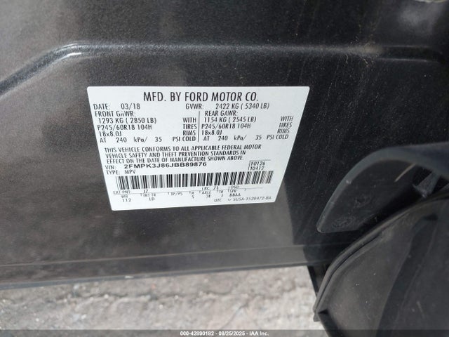 Ford Edge 2018 2FMPK3J86JBB89876 Image 9