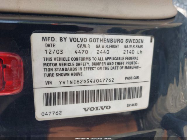 2004 VOLVO C70 YV1NC62D54J047762 Photo 8