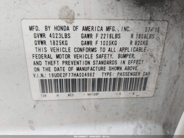 2017 ACURA ILX 19UDE2F77HA004962 Photo 8