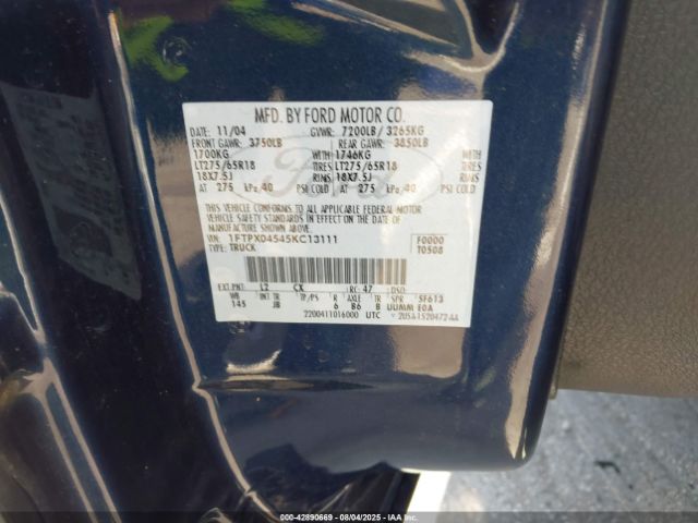 2005 FORD F-150 1FTPX04545KC13111 Photo 8